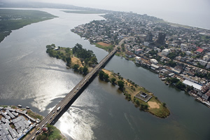 Vista aérea de Monrovia