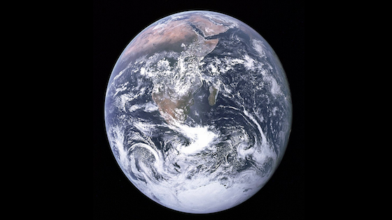 Imagen de la Tierra tomada por la NASA durante la misión Apolo 8.